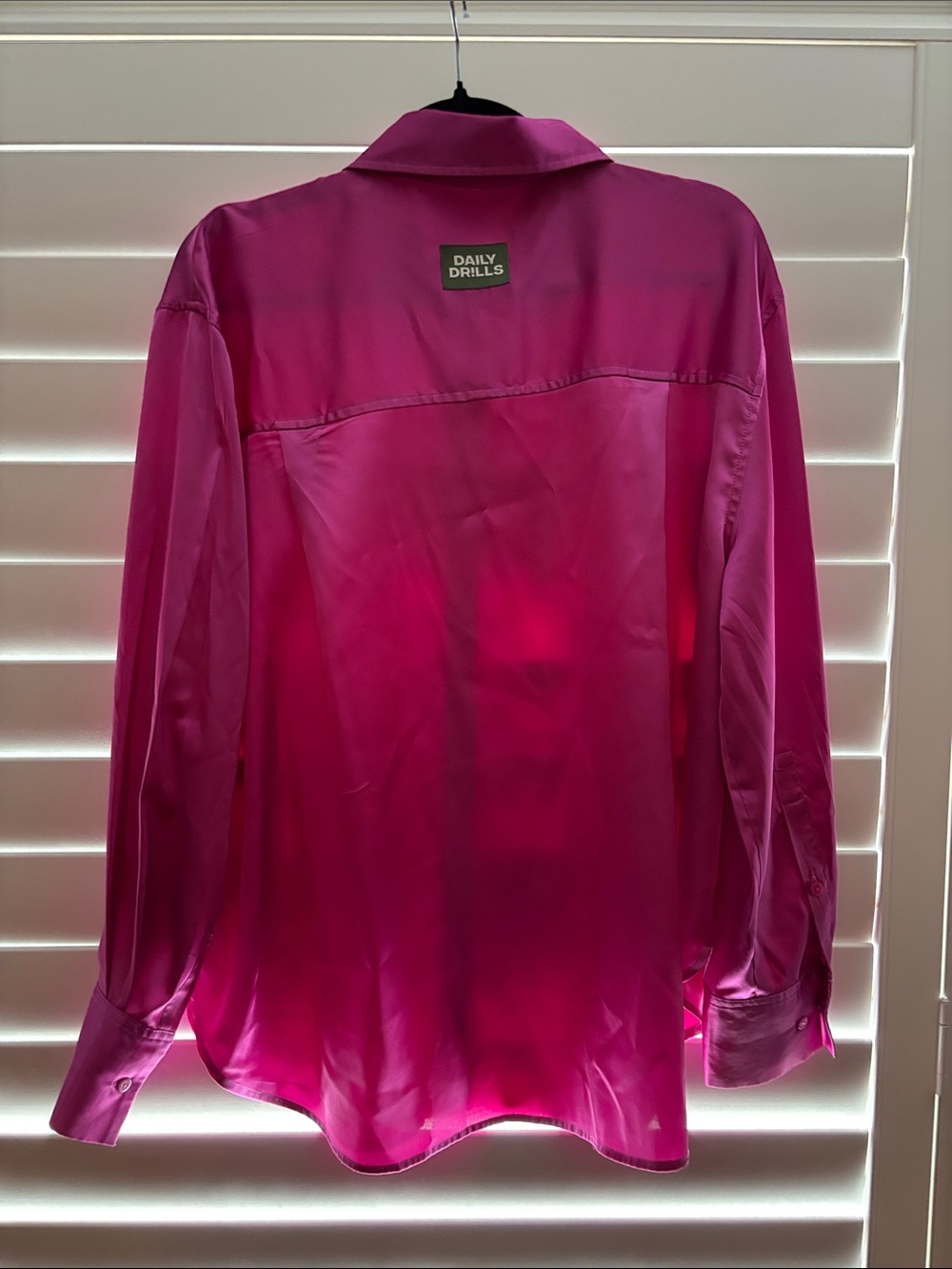 Daily Drills Hot Pink Button-Down Shirt